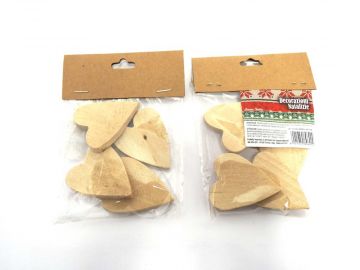 SET 4 CUORI LEGNO H4X5.5CM