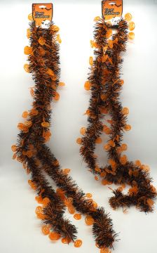 BOA HALLOWEEN CON DECORAZIONE ZUCCHE NERO/ARANCIO DIAM. 5 CM X1,8MT