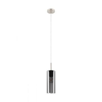 LAMPADARIO 1 LUCE SELVINO NERO FUMÈ D10XH110CM - 1X15W E27