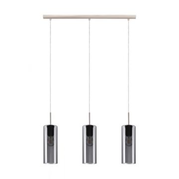 LAMPADARIO 3 LUCI SELVINO NERO FUME' L71 H110CM - 3X15W E27