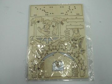 PRESEPE LEGNO DECOUPAGE CM 30X23 