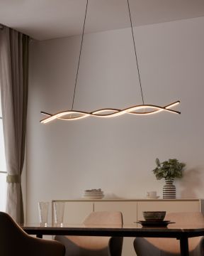 LAMPADARIO A LED LASANA 3 NERO/BIANCO 99X120CM - 3X11W 3000K 3X1500lm 