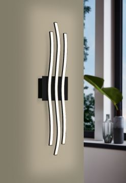 PLAFONIERA A LED RONCADE 1 NERO/BIANCO 60.5X7.5CM - 21W 3000K 2800lm 