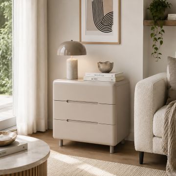 CASSETTIERA CM 80X41.5 H.70 IN MDF LACCATO CACHEMIRE