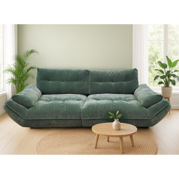 DIVANO MOD. VIVO BIG FAMILY IN TESSUTO VERDE