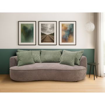 DIVANO MOD. LEVI BIG FAMILY IN TESSUTO CACAO