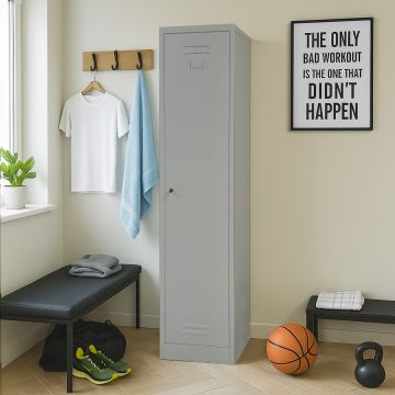 ARMADIO MOD. CC-2 CM  40X45 H.180 IN METALLO GRIGIO OPACO