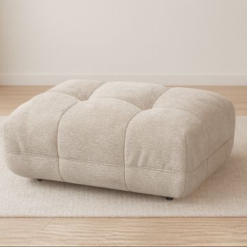 POUF MOD. PANDA CM 105X75 H. 45 IN TESSUTO BEIGE