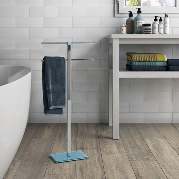 LINEA RAINBOW - PIANTANA PORTA ASCIUGAMANI CELESTE
