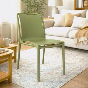 GRANDSOLEIL - SEDIA MOD. VELAIR IN POLIPROPILENE VERDE OLIVA