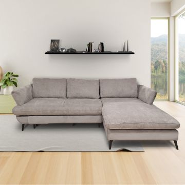 SALOTTO MOD. BALAO CON PENISOLA DX IN TESSUTO BEIGE