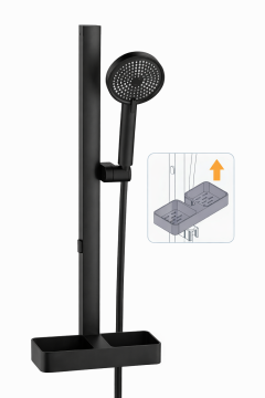 LINEA ZENO - SALISCENDI CON MENSOLA IN PVC RINFORZATO NERO 