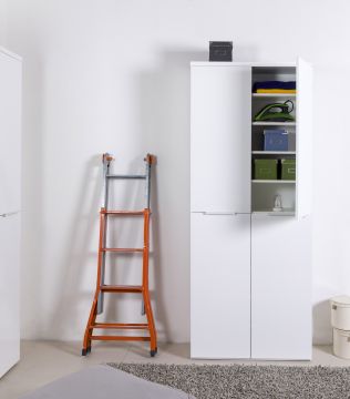 SCARPIERA MOD. MUNDI CM 80X35 H.200 BIANCO LUCIDO