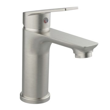 LINEA KALOS - MIX LAVABO MONOCOMANDO IN ACCIAIO SPAZZOLATO