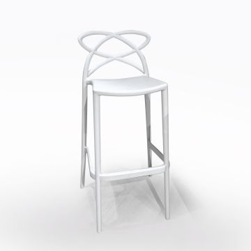 SGABELLO MOD. 959 IN POLIPROPILENE BIANCO 