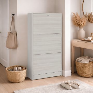 SCARPIERA 3 RIBALTE MOD. MULTIUSO CM 62X18 H. 114 EUCALIPTO