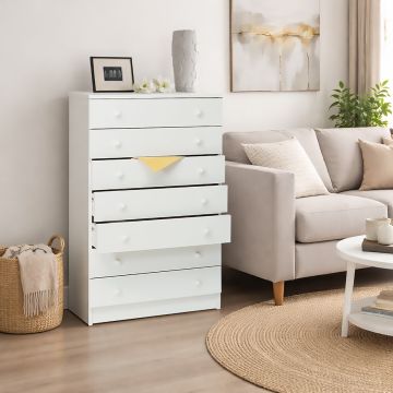 CASSETTIERA MOD. MULTIUSO CM 62X34 H. 105 BIANCO OPACO