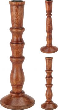 CANDELABRO IN LEGNO 28CM ASSORTITO