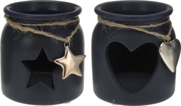 P/TEALIGHT 7CM NERO