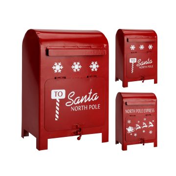CASSETTA DELLE LETTERE ROSSA 15X11CM H 23CM ASSORTITO