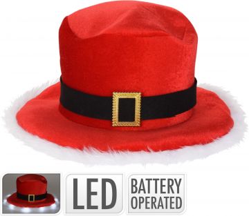 CAPPELLO NATALE CILINDRO 10LED
