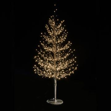 ALBERO LUMINOSO ABETE 690 LED BIANCO CALDO H. 120CM CON ADATTATORE
