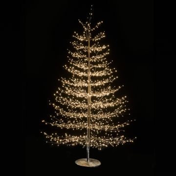 ALBERO LUMINOSO ABETE 1940 LED BIANCO CALDO H. 180CM CON ADATTATORE