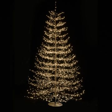 ALBERO LUMINOSO ABETE 2690 LED BIANCO CALDO H. 210CM CON ADATTATORE