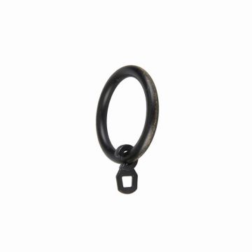 LINEA ANTIQUE - SET 8 ANELLI PER TENDA IN METALLO COLORE NERO-ORO 
