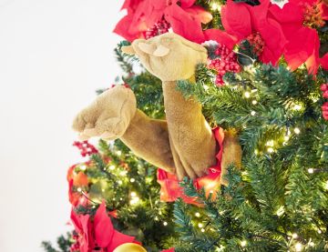 DECORAZIONE PER ALBERO ZAMPE ORSO CON MOVIMENTO L 35CM 