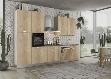 CUCINA CM 330X60 H240 GRIGIO E OREGON
