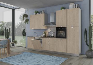 CUCINA CM 330X60 H240 GRIGIO E NEBRASKA