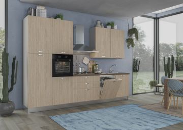 CUCINA CM 330X60 H240 GRIGIO E NEBRASKA