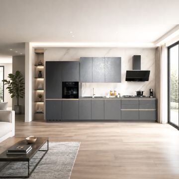 CUCINA MOD. SKY CM 390X60 H. 240 UTOPIA GRAFITE