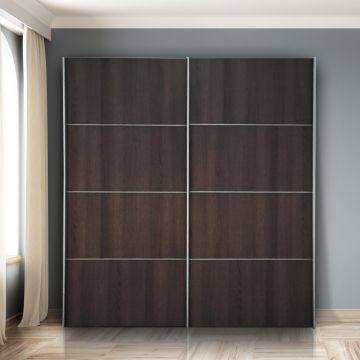 ARMADIO VERONA CM 180X61 H. 200 BIANCO E NOCE MORO