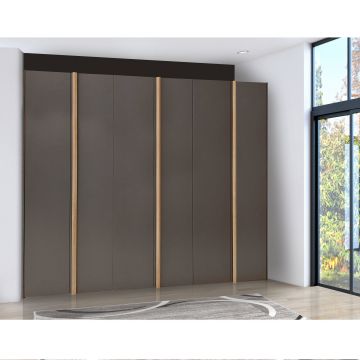 ARMADIO UNO CM 277X61 H. 246 PIOMBO E ROVERE NODATO