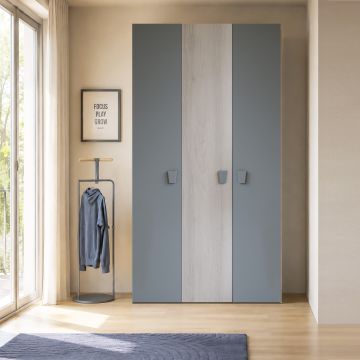 ARMADIO CM 135.3X58 H.214.7 ROVERE NORDICO E AVIO 