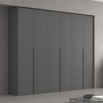 ARMADIO CM 270X58 H. 247 FANGO MANIGLIA LOFT