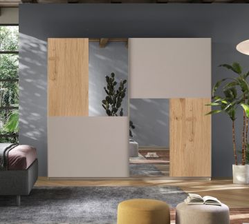 ARMADIO MOD. BERGEN CM 276.5X55 H. 240 CASHMERE E CADIZ