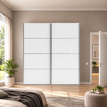 ARMADIO MOD. VERONA CM 183X61 H.200 BIANCO OPACO