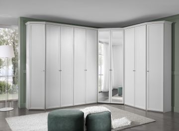 ARMADIO CLASSICO AD ANGOLO LAMINATO BIANCO FRASSINATO