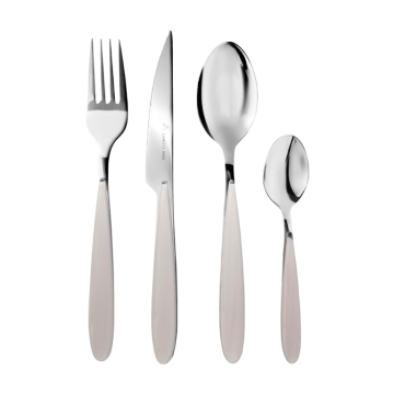 SERVIZIO COMPLETO DA 24 POSATE LINEA ELEGANCE BIANCO