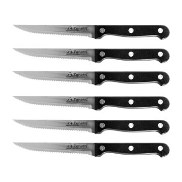 SET 6 COLTELLI DA BISTECCA LINEA CLASSIC 11CM NERO