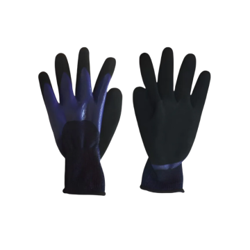 GUANTI ELASTICI SPRINT IN NITRILE E POLIESTERE BLU/NERO TG L