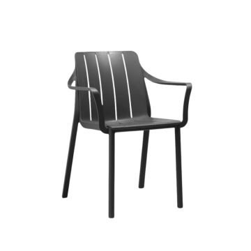NARDI OUTDOOR - SEDIA MOD. TIBERINA ARMCHAIR ANTRACITE
