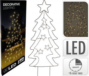 PICK ALBERO DI NATALE A LED CON 90 LUCI H. 85CM - USO INTERNO/ESTERNO