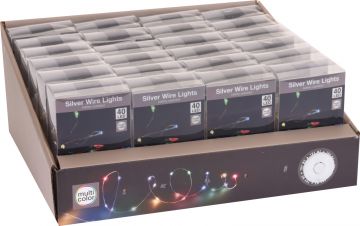 FILO DI NATALE A LED CON 40 LUCI MULTICOLORE A BATTERIA 