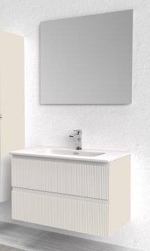 BAGNO COMPLETO MOD. LINE280 CM 80 SABBIA OPACO CANNETTATO 