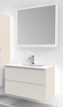 BAGNO COMPLETO MOD. LINE280 CM 80 SABBIA OPACO CANNETTATO 