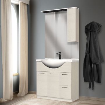 BAGNO COMPLETO MOD. CINZIA CM 80 OLMO BIANCO
